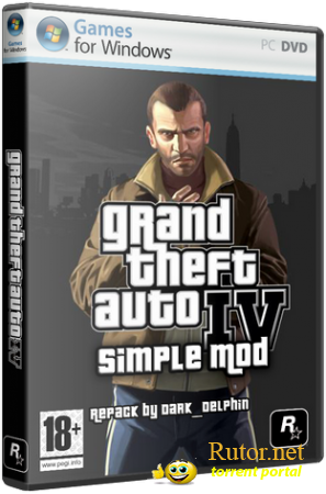 Grand Theft Auto IV (GTA 4) - Simple Mod (2008 - 2011 г.) (RUS|ENG|multi) [2xDVD5] [RePack] by Dark Delphin